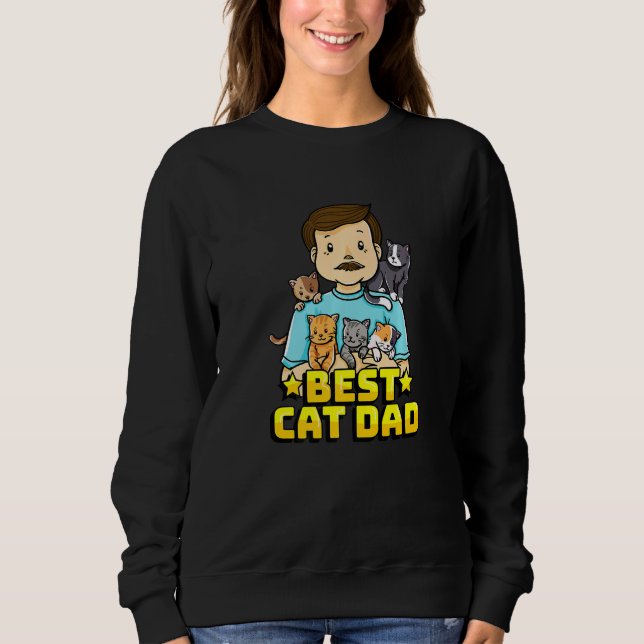 Sweatshirt Best Cat Papa (Devant)