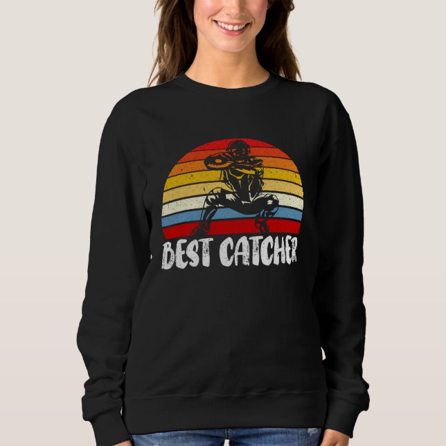 Sweatshirt Best Catcher Baseball Player Baseball Coach Sports (Devant)