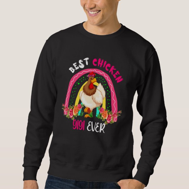 Sweatshirt Best Chicken Gigi Ever Cute Chicken Bow Tie Mother (Devant)