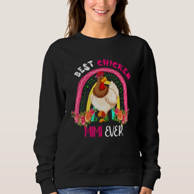 Sweatshirt Best Chicken Mimi Ever Cute Chicken Bow Tie Mother (Devant)