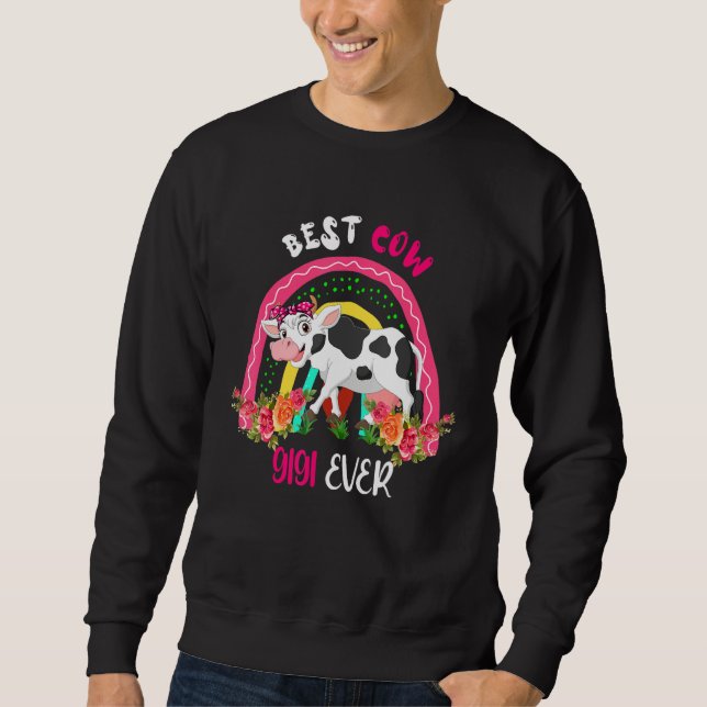 Sweatshirt Best Cow Gigi Ever Cute Cow Bow Tie Farmer Mother' (Devant)