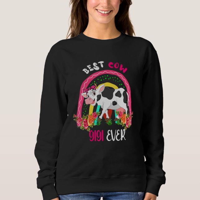 Sweatshirt Best Cow Gigi Ever Cute Cow Bow Tie Farmer Mother' (Devant)