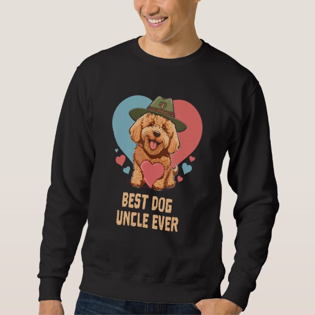 Sweatshirt Best Dog Uncle Ever Goldendoodle Dog Dad Cute Dog (Devant)