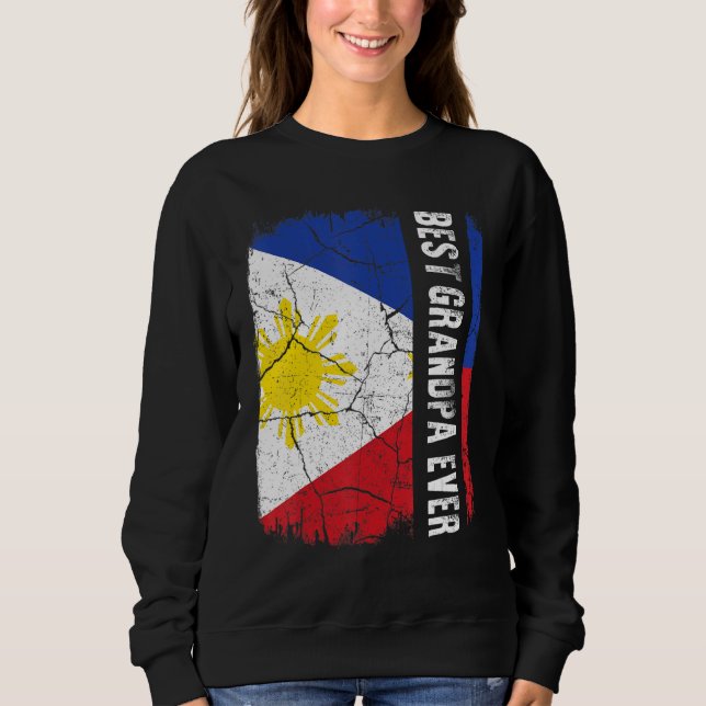 Sweatshirt Best Filipino Grandpa Ever Philippines Flag Father (Devant)