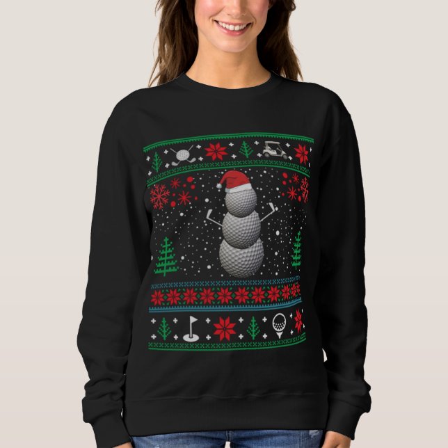 Sweatshirt Best For Golf Lover Golf Ugly Christmas Sweaters (Devant)