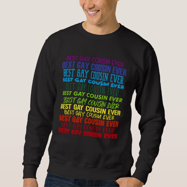Sweatshirt Best Gay Cousin Ever Heart Colorful Transgender Ga (Devant)