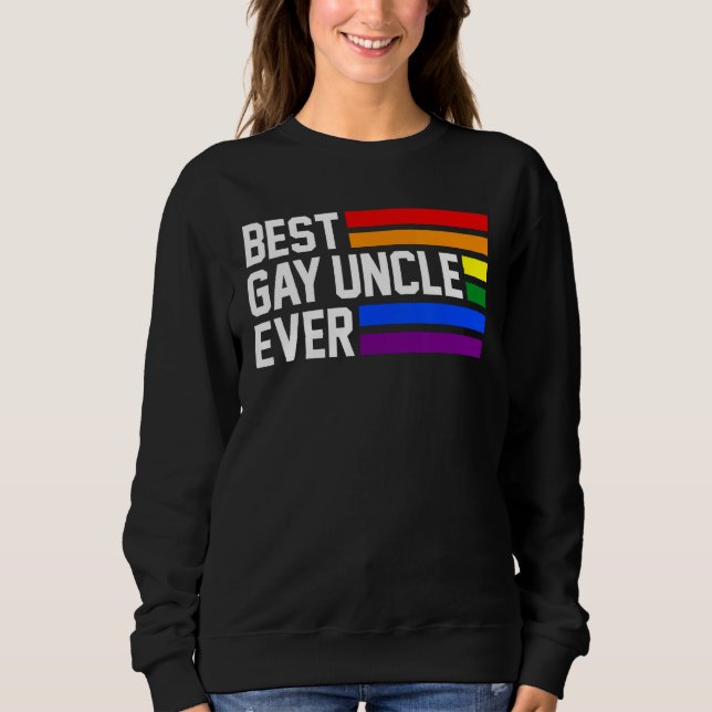 Sweatshirt best gay uncle ever LGBTQ Gay Pride (Devant)