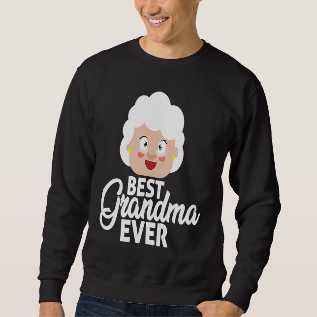 Sweatshirt Best Grandma Ever Grandma with Glasses Mother's Da (Devant)