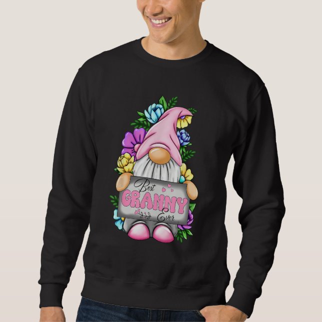 Sweatshirt Best Granny Ever Gnome Happy Mother s Day Gnomes M (Devant)