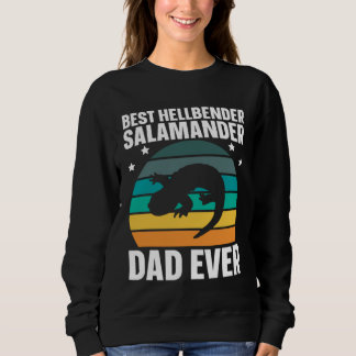Sweatshirt Best Hellbender Salamander Dad Biologist Retro