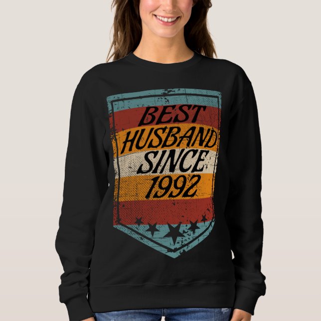 Sweatshirt Best Husband since 1992 wedding married 1992 marri (Devant)