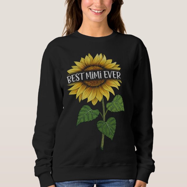 Sweatshirt Best MiMi Ever Sunflower (Devant)