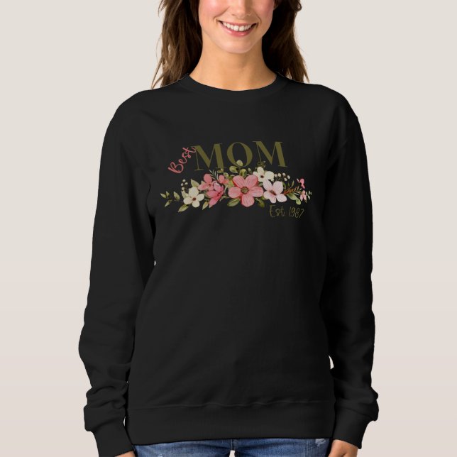 Sweatshirt Best Mom Ever 1987  Mothers Day Present Mommy Ladi (Devant)