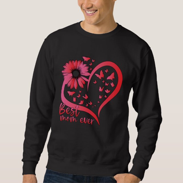 Sweatshirt Best Mom Ever Happy Mothers Day 2023 Butterfly Mom (Devant)