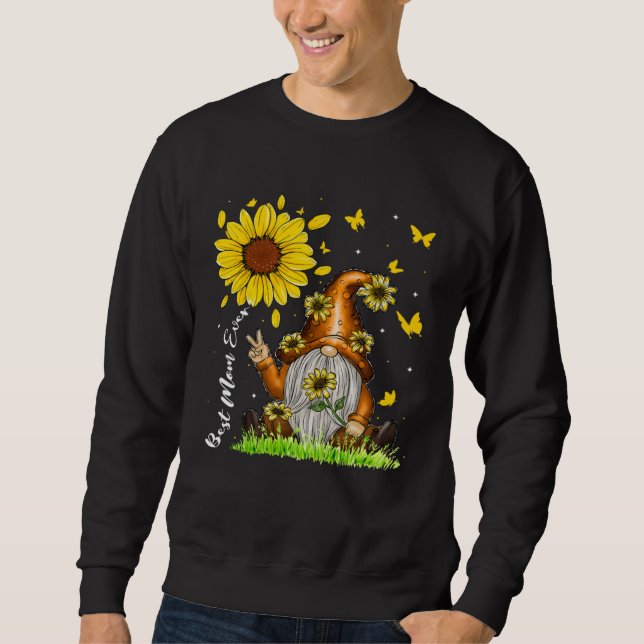 Sweatshirt Best Mom Ever Sunflower Gnome  Cute Mother s Day (Devant)