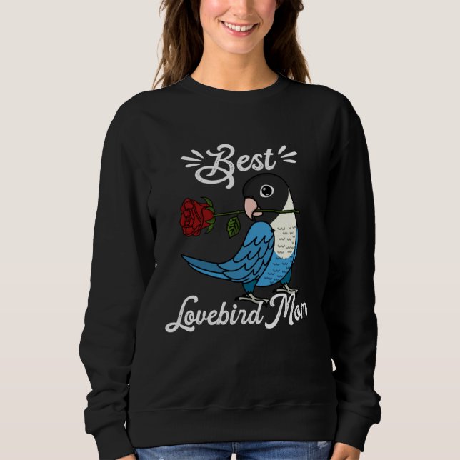 Sweatshirt Best Parrot Mom I Blue masked Lovebird (Devant)