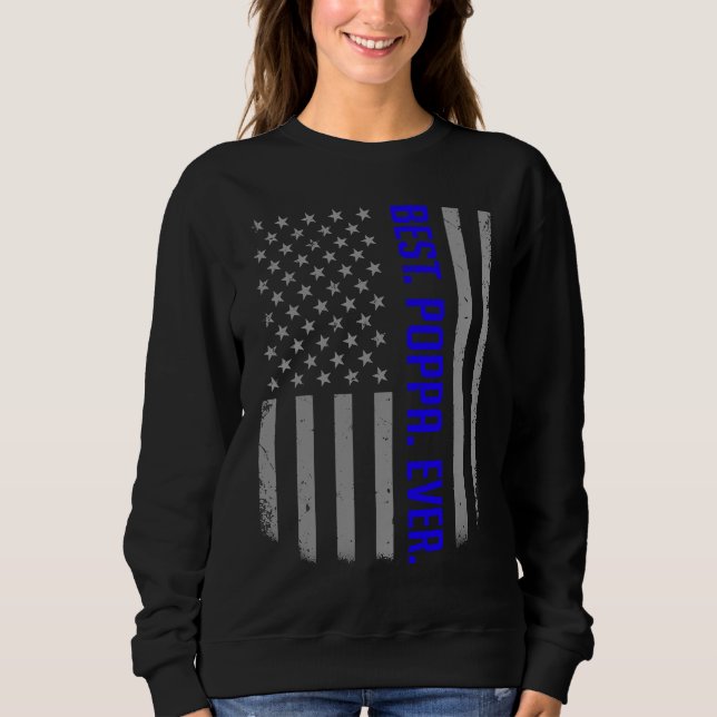 Sweatshirt Best Poppa Ever US American Flag   For Father's Da (Devant)