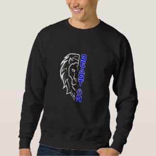 Sweatshirt Bête à tête de lion sur corps de fitness de gym bl