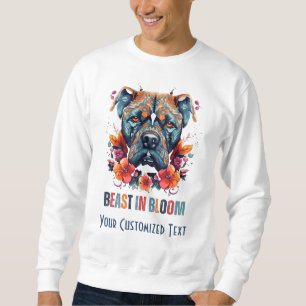 Sweatshirt Bête en fleur - Corso en canne avec une touche fém