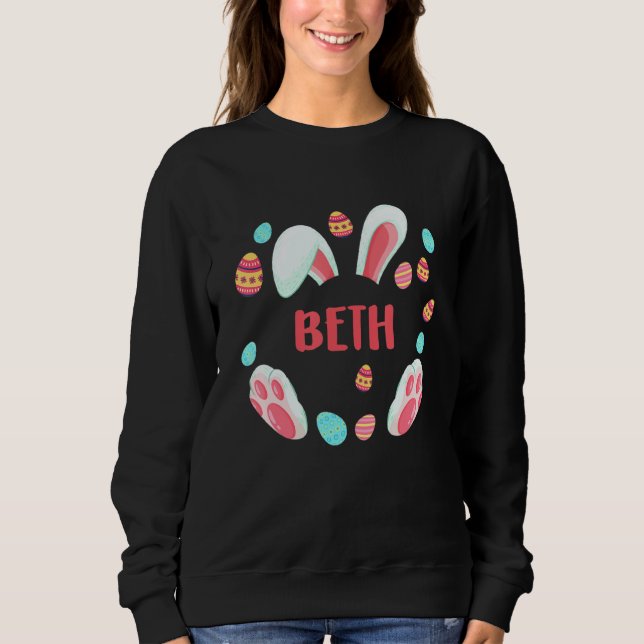 Sweatshirt Beth Pâques 2022 Idea Famille Enfant Garçon Fille  (Devant)