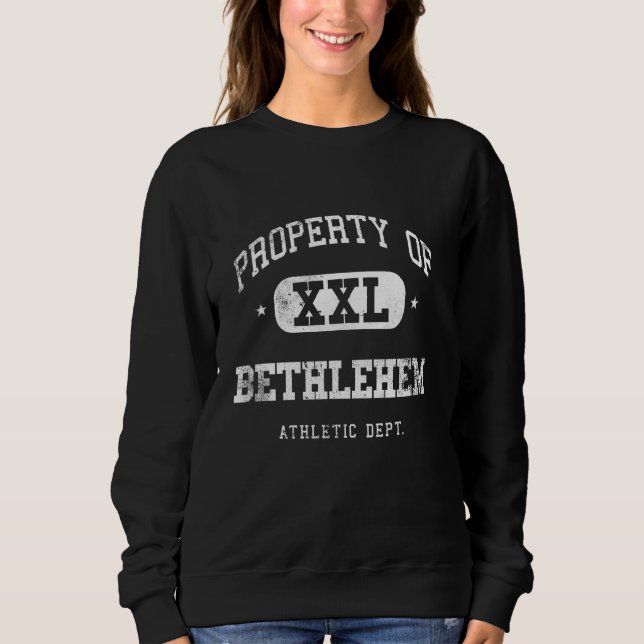 Sweatshirt Bethlehem Propriété Xxl Sport College Athletic Fun (Devant)