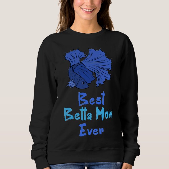 Sweatshirt Betta Maman Ever Bleue Betta Fish Maman (Devant)