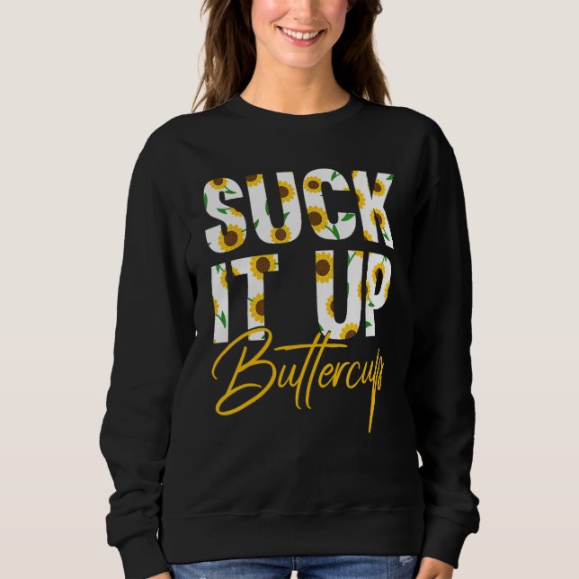 Sweatshirt Beurre Le Bouton Drôle Dire Floral Graphisme S (Devant)