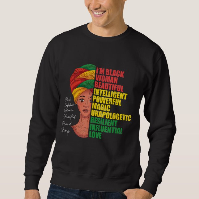 Sweatshirt BHM Femmes Africaines Africaines Amérique Noire M (Devant)