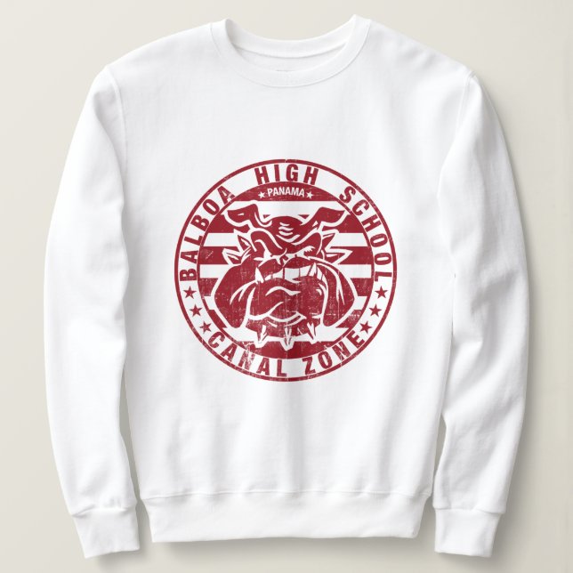 Sweatshirt BHS Bulldogs (patiné - rouge) (Design devant)