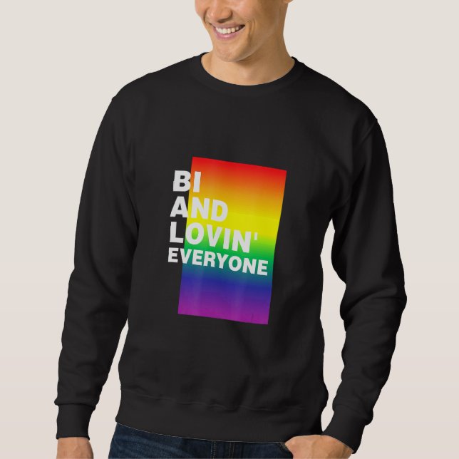 Sweatshirt Bi Et Aimer Tout Le Monde Lgbtq Pride Bi Pride Bi  (Devant)