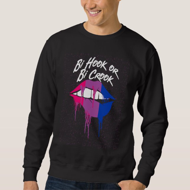 Sweatshirt Bi Hook ou Bi Crook Bisexual LGBTQ Bi Pride LGBT (Devant)