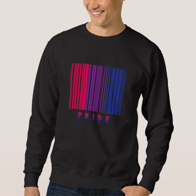 Sweatshirt Bi Pride Code Barre Bisexuel Drapeau Lgbtq Mois Al (Devant)