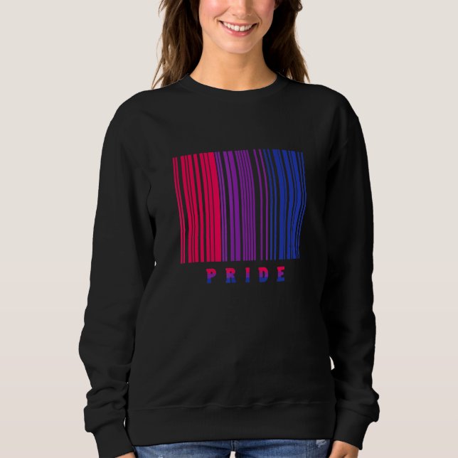 Sweatshirt Bi Pride Code Barre Bisexuel Drapeau Lgbtq Mois Al (Devant)