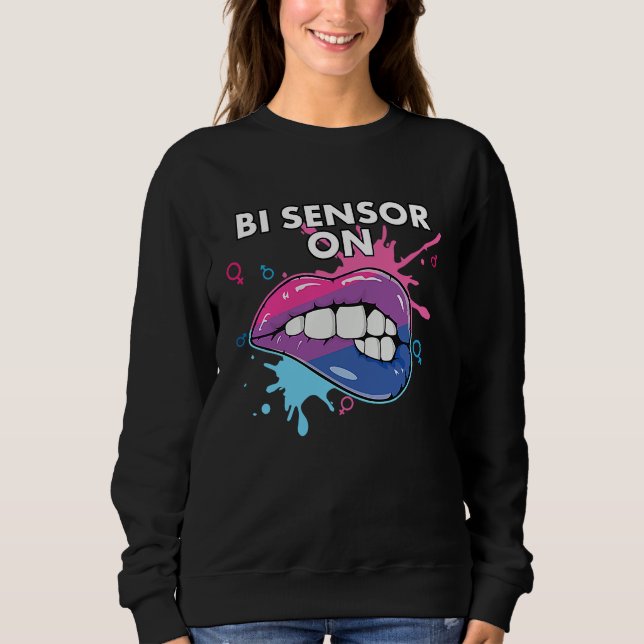 Sweatshirt Bi Sensor On Bisexual Rainbow Pride Bisexuality LG (Devant)