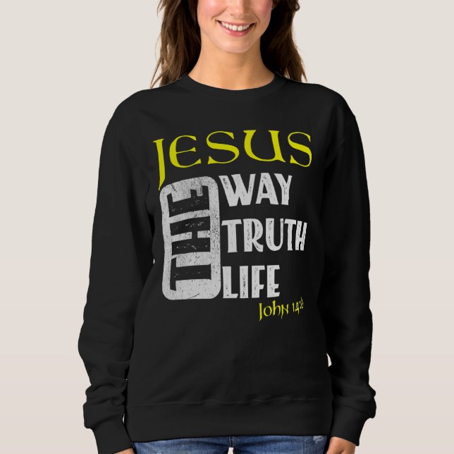 Sweatshirt Bible chrétienne contre Jean 146 1 (Devant)