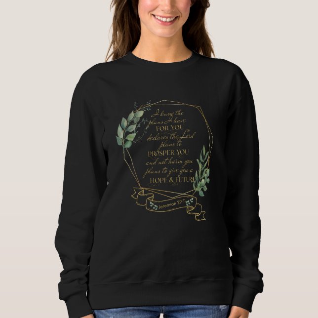 Sweatshirt Bible chrétienne contre Jeremiah 29 11 (Devant)
