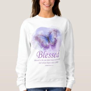 Sweatshirt Bible du papillon chrétien pour les femmes Verse 