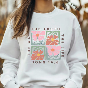 Sweatshirt Bible florale Verse Femmes