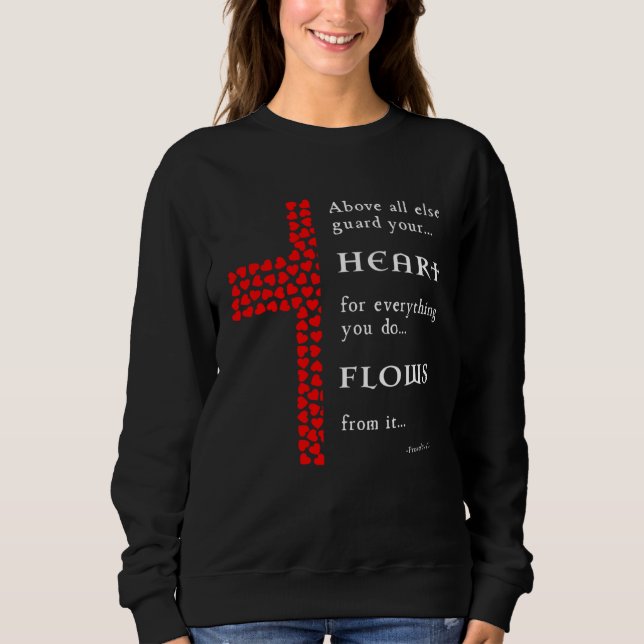 Sweatshirt Bible Verse Proverbs 423 Christian Cross Religious (Devant)