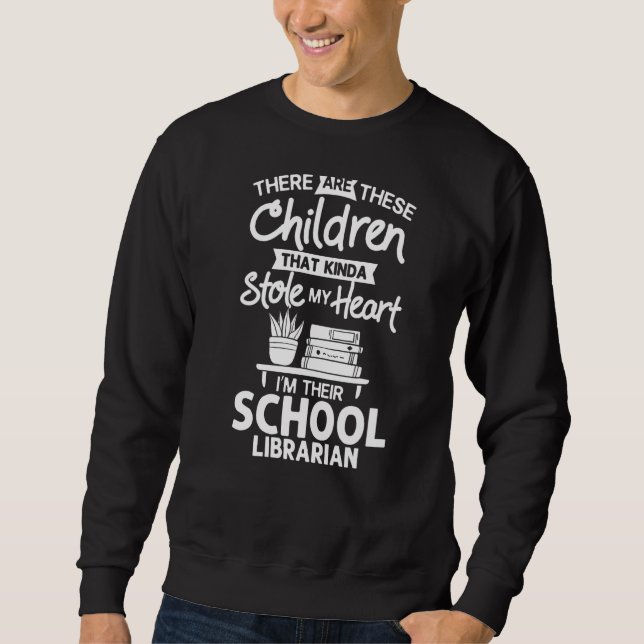 Sweatshirt Bibliothécaire de l'école Citations du livre Bibli (Devant)
