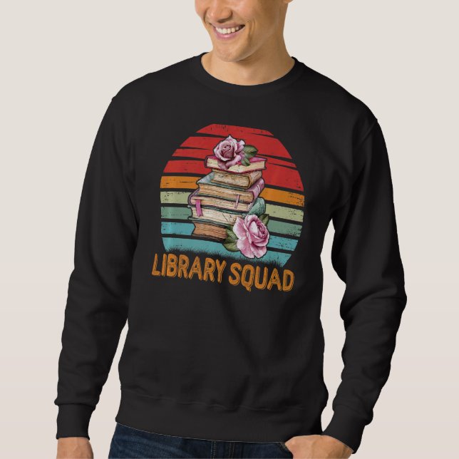 Sweatshirt Bibliothécaire de l'escadron de bibliothèque Vin d (Devant)
