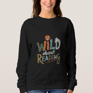Sweatshirt Bibliothécaire fou de lecture de livres sur les an