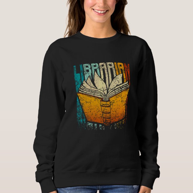 Sweatshirt Bibliothécaire rétro vintage   (Devant)