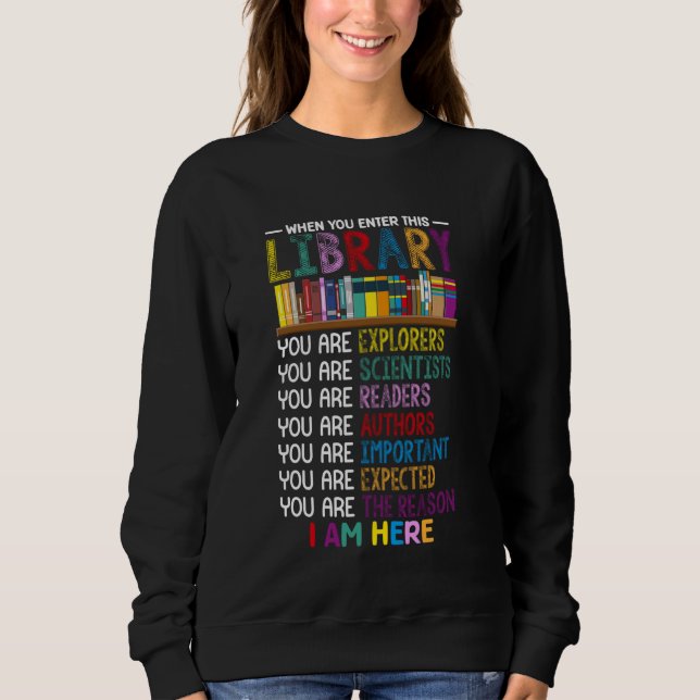 Sweatshirt Bibliothèque bibliothécaire de l'école Appréciatio (Devant)