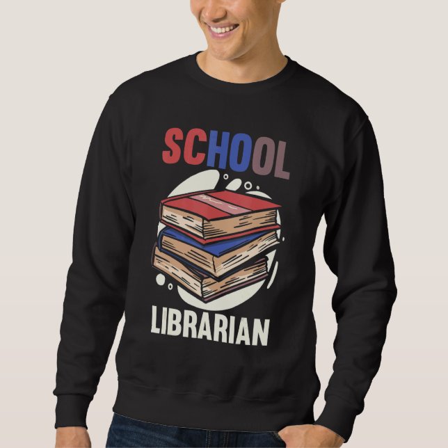 Sweatshirt Bibliothèque Retour À L'École Vêtements Bibliothéc (Devant)