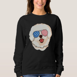 Sweatshirt Bichon Frise 4 juillet Américain États-Unis Patrio