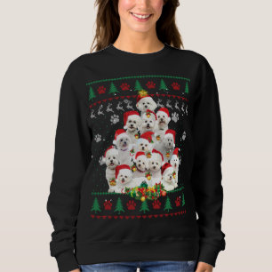 Sweatshirt Bichon Frise Amoureux des chiens de Noël Cadeau la