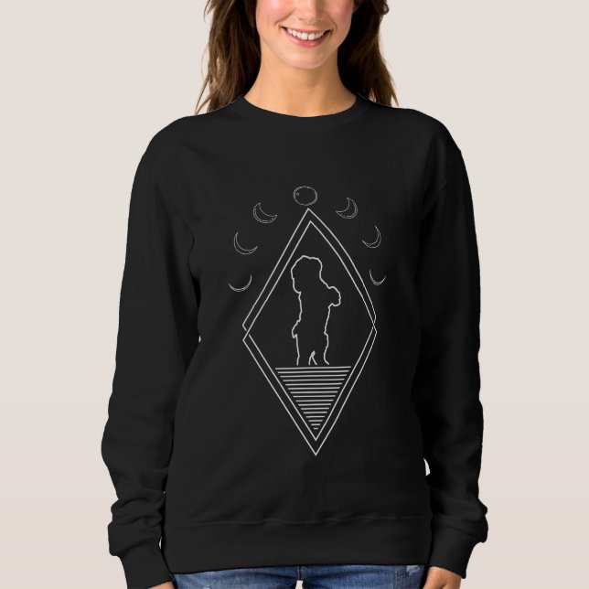 Sweatshirt Bichon Frise Animaux - Phases de la lune de race d (Devant)