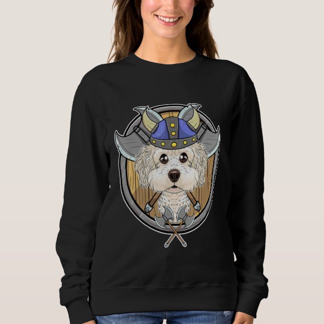 Sweatshirt Bichon Frise I Valhalla I Viking (Devant)