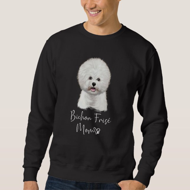 Sweatshirt Bichon Frisé Maman Cute Chien Chien Chien Mignonne (Devant)